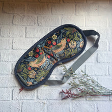 Load image into Gallery viewer, William Morris Strawberry Thief Lavender and Velvet Boxed Sleep Mask
