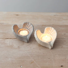 Load image into Gallery viewer, Angel Wing T-light Holder with Flameless Tea Light included, 9cm

