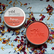 Load image into Gallery viewer, Wild &amp; Hare Vegan, UK Made and Cruelty Free Papaya Solid Hair Curl Quench Shampoo - 60g
