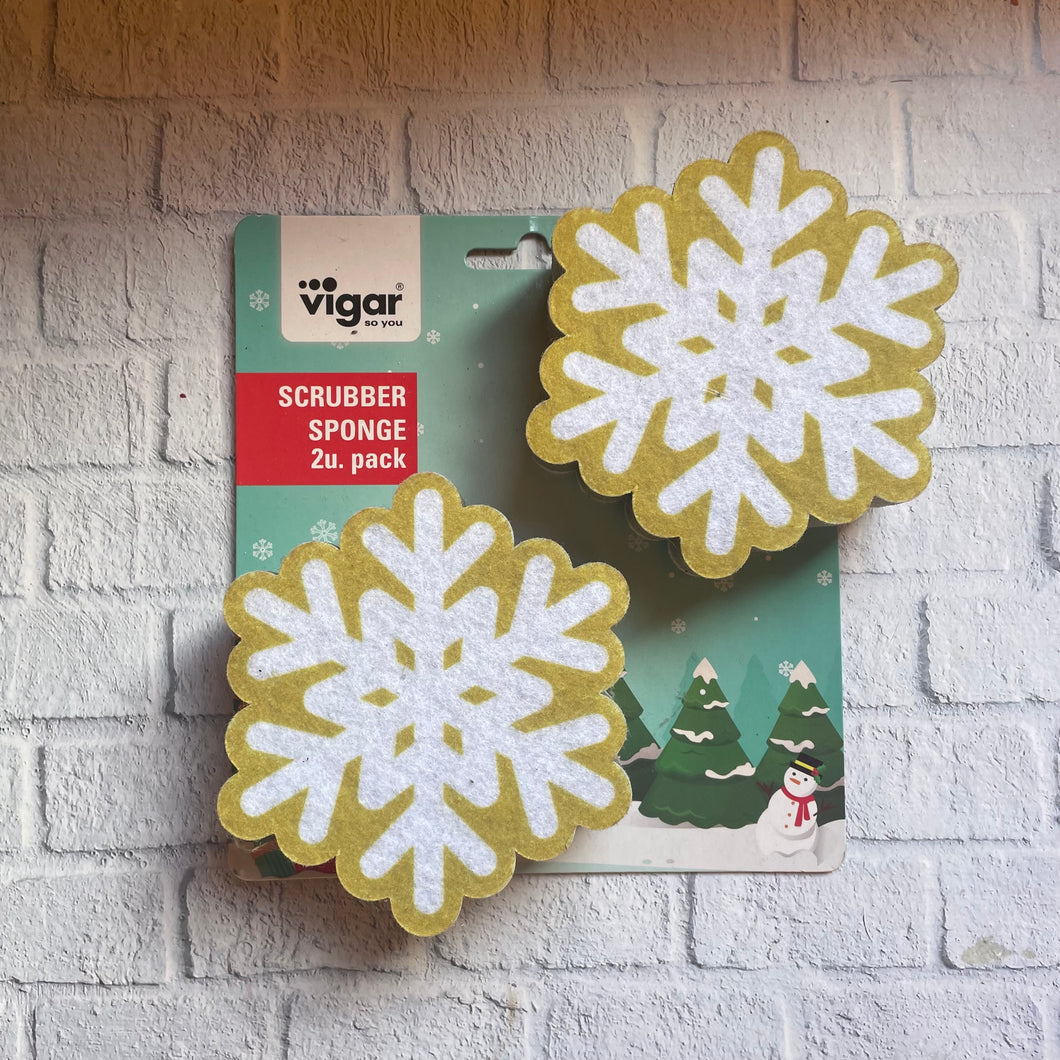 Vigar Christmas Sponge Snowflake Set of 2