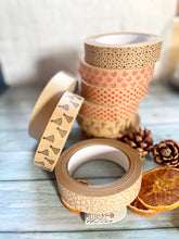 Load image into Gallery viewer, 2 Pack Eco Friendly Sticky Tape - 24mm wide x 50m long, Christmas Eco Wrapping Tape
