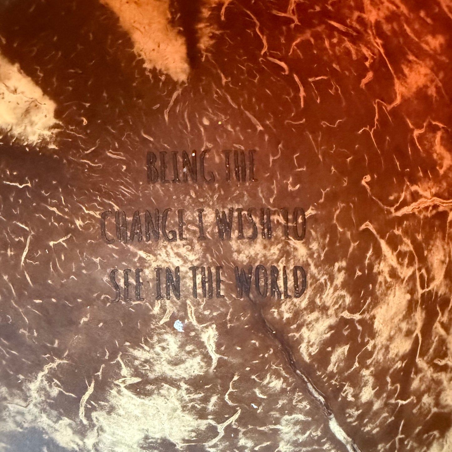 "Being the Change I Wish to See in the World"  Polished Coconut Bowls, Valentines Day Gift, Gift for Him, Home Decor Gifts