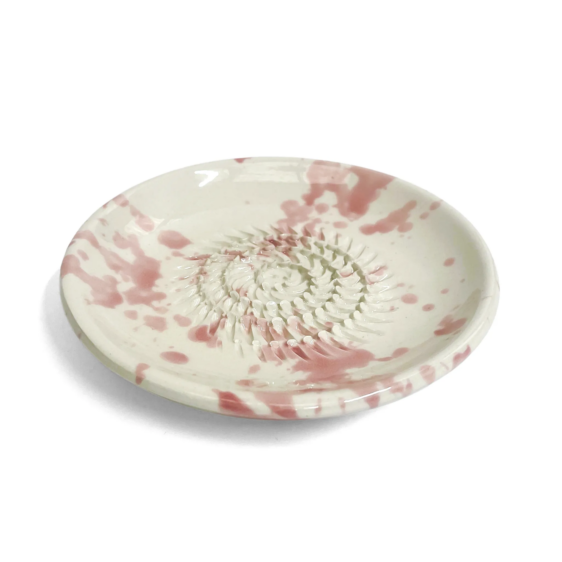 ABS Pottery - Garlic Grater Rose Splatter