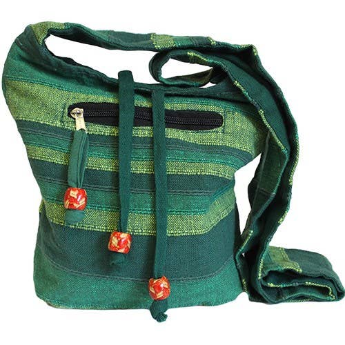 Nepal Sling Bag - Forest Green, Festival Bag, Messenger Bag,