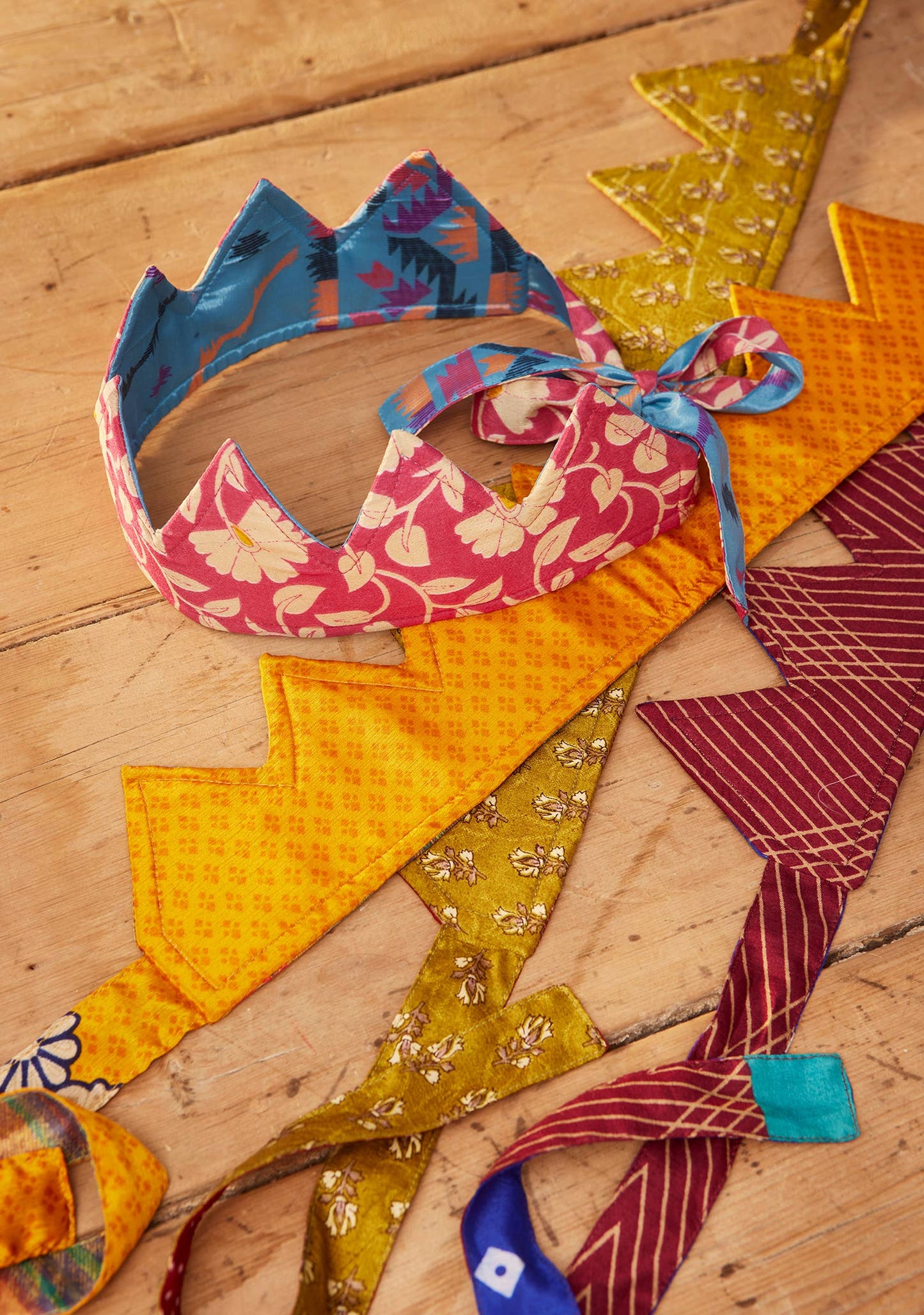 Recycled Sari Party Hat Crown