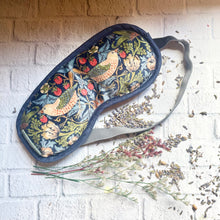 Load image into Gallery viewer, William Morris Strawberry Thief Lavender and Velvet Boxed Sleep Mask
