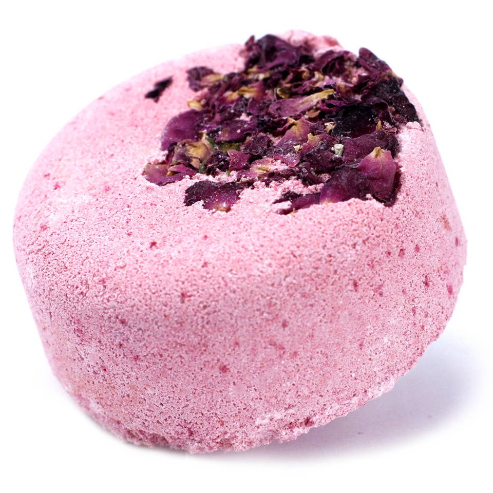 Giant 200g Floral Fizz Bath Bomb in Romantic Rebel Scent with Rose, Lavender and Patchouli Essential Oils