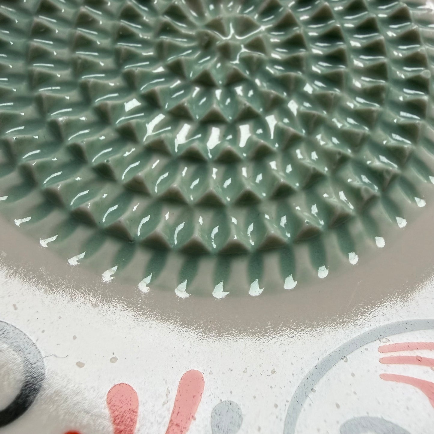 Handmade Ceramic Garlic, Ginger and Vegetable Grater Plate and with Brush (Optional), Garlic Grater Plate