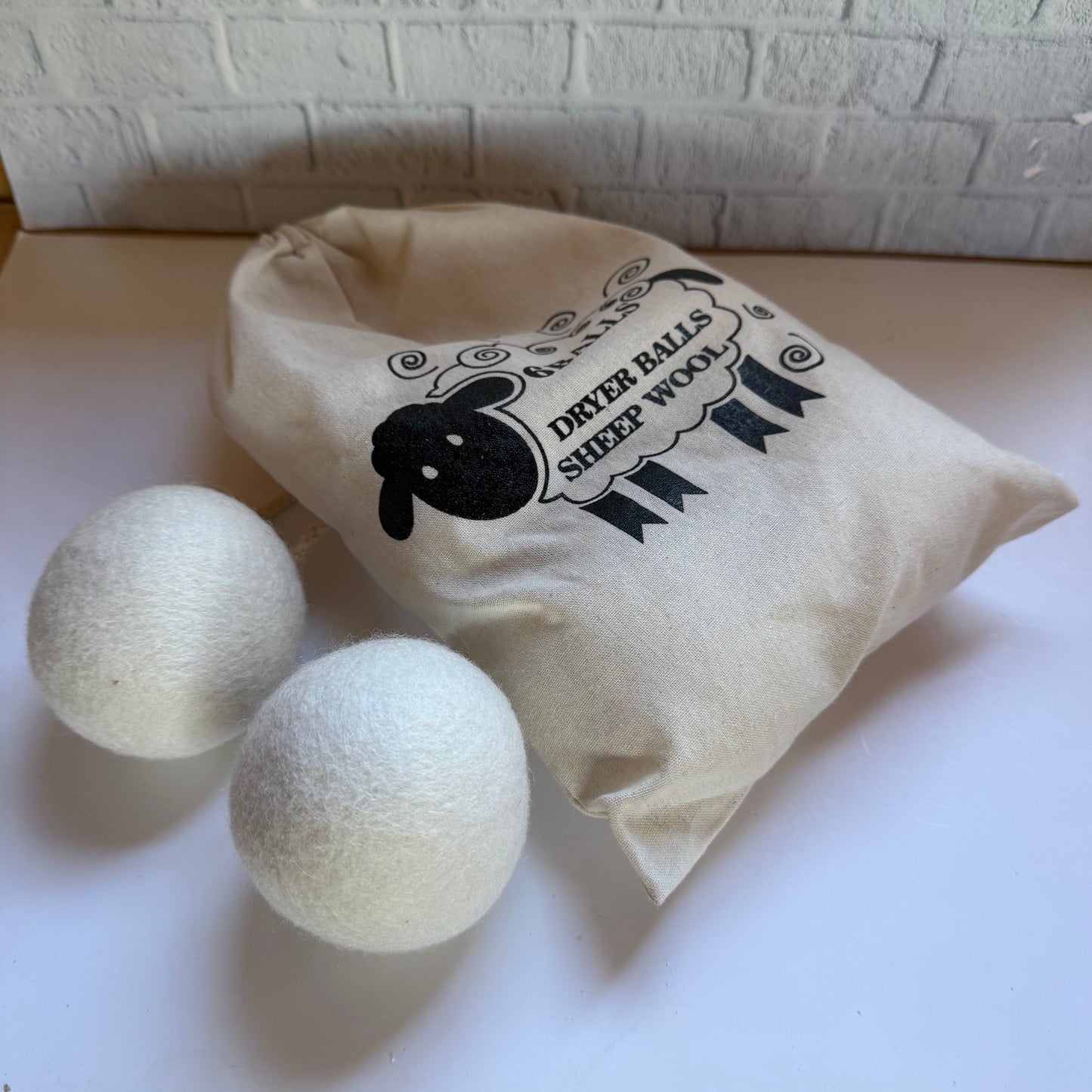 6 Wool Tumble Dryer Balls, Reusable laundry balls