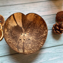 Load image into Gallery viewer, Heart shaped handmade coconut husk soap dish, Natural Soap Dish

