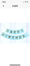 Load image into Gallery viewer, Bundle of 10 Different Coloured Paper Happy Birthday Banners Bunting
