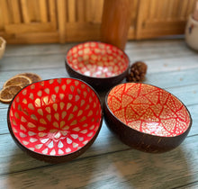 Load image into Gallery viewer, Orange Hand-painted Coconut Bowls, Valentines Day Gift, Gift for Him, Home Decor Gifts
