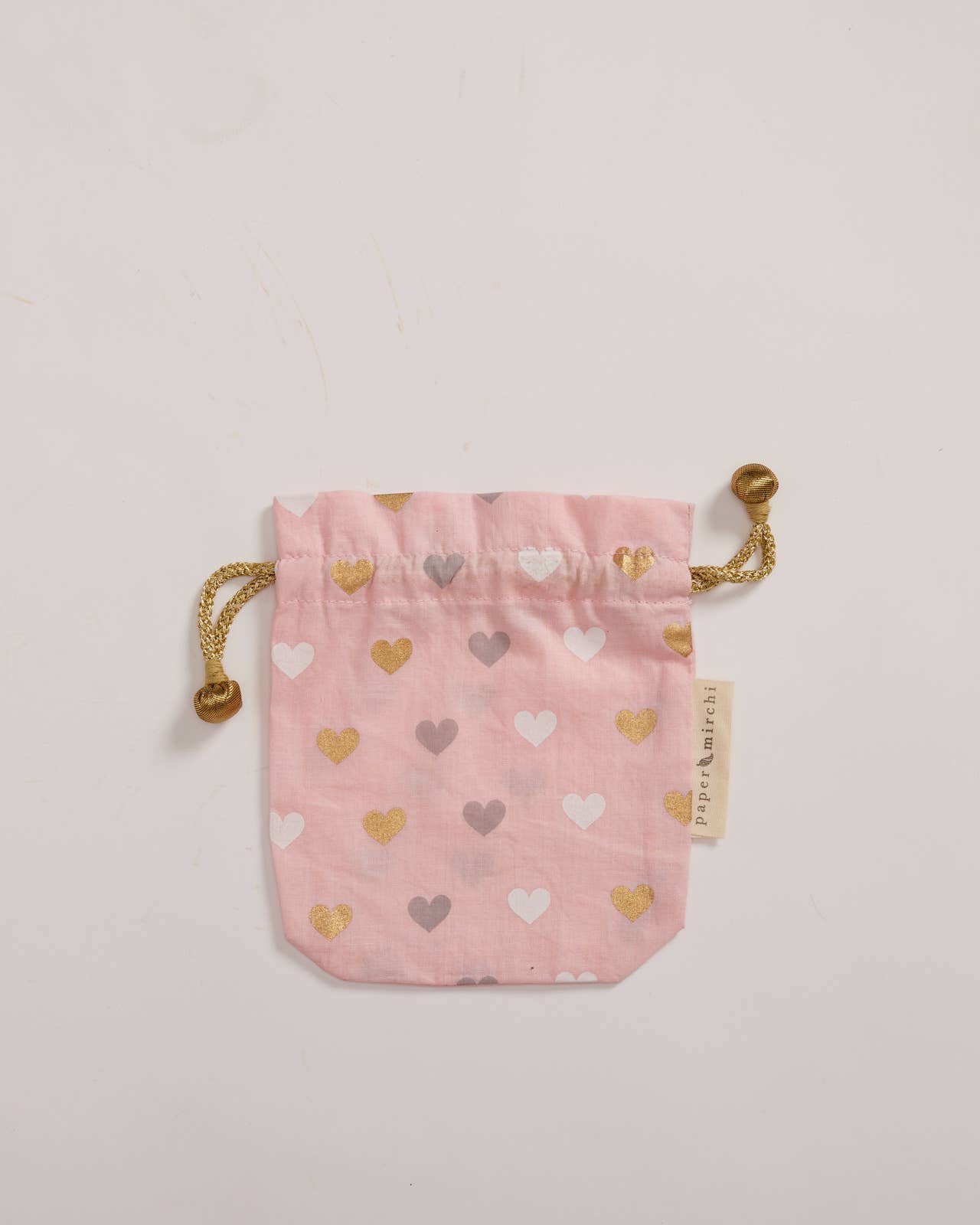 Reusable Fabric Gift Bags Double Drawstring - Hand Block Printed - Large - H33cm x W29cm / Night Sky