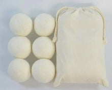 Load image into Gallery viewer, Set of 6 Organic Wool Dryer Balls, Laundry Balls, Tumble Drier Balls, Money Saving Item
