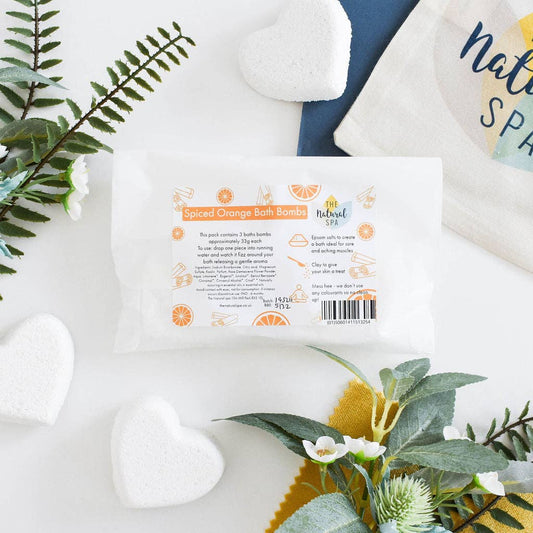The Natural Spa Cosmetics - Spiced Orange Aromatherapy Bath Bombs | Pack of 3 or 25