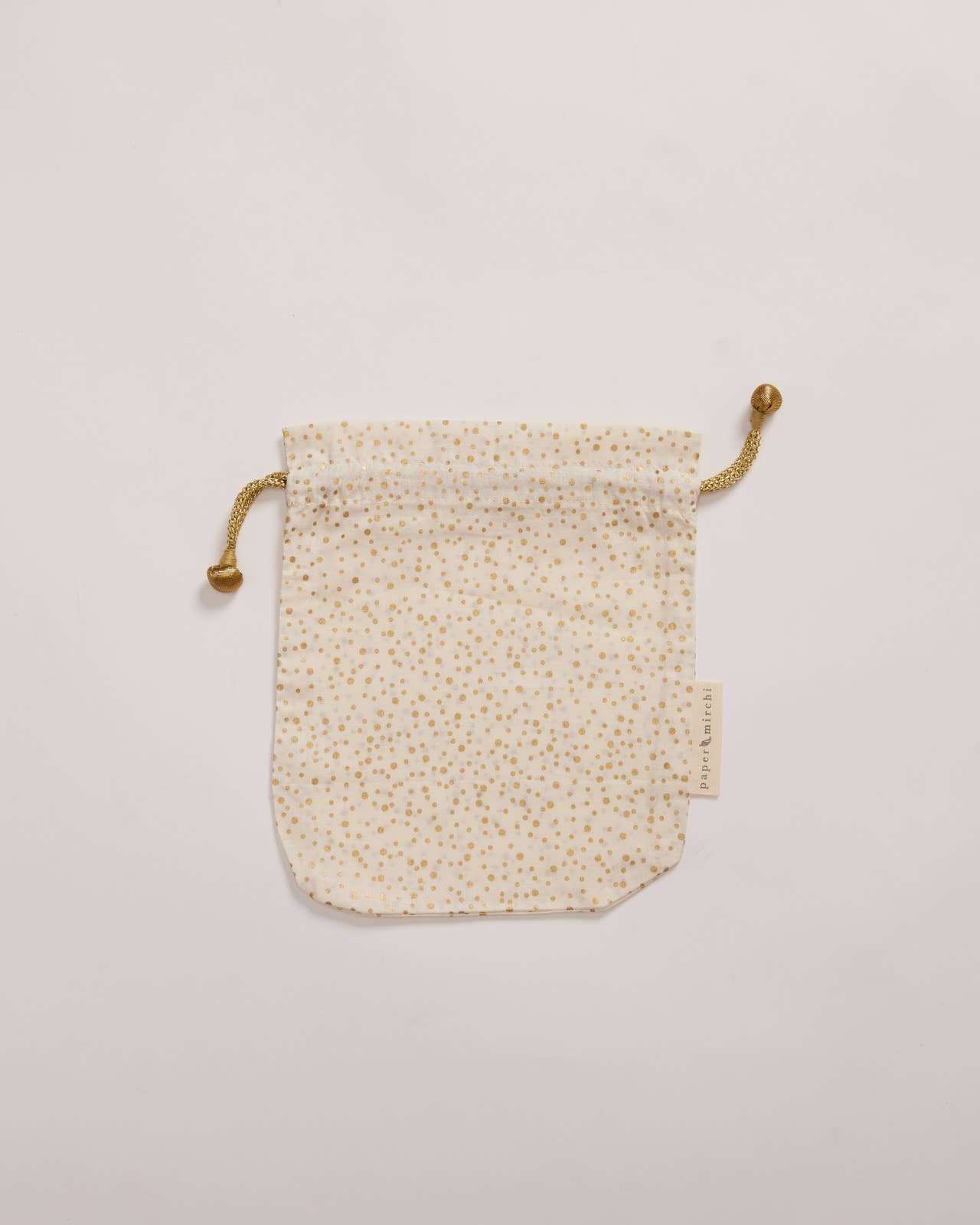 Reusable Fabric Gift Bags Double Drawstring - Hand Block Printed - Large - H33cm x W29cm / Night Sky