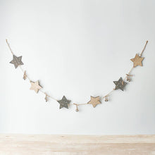 Load image into Gallery viewer, Wooden Star Garland, 73cm
