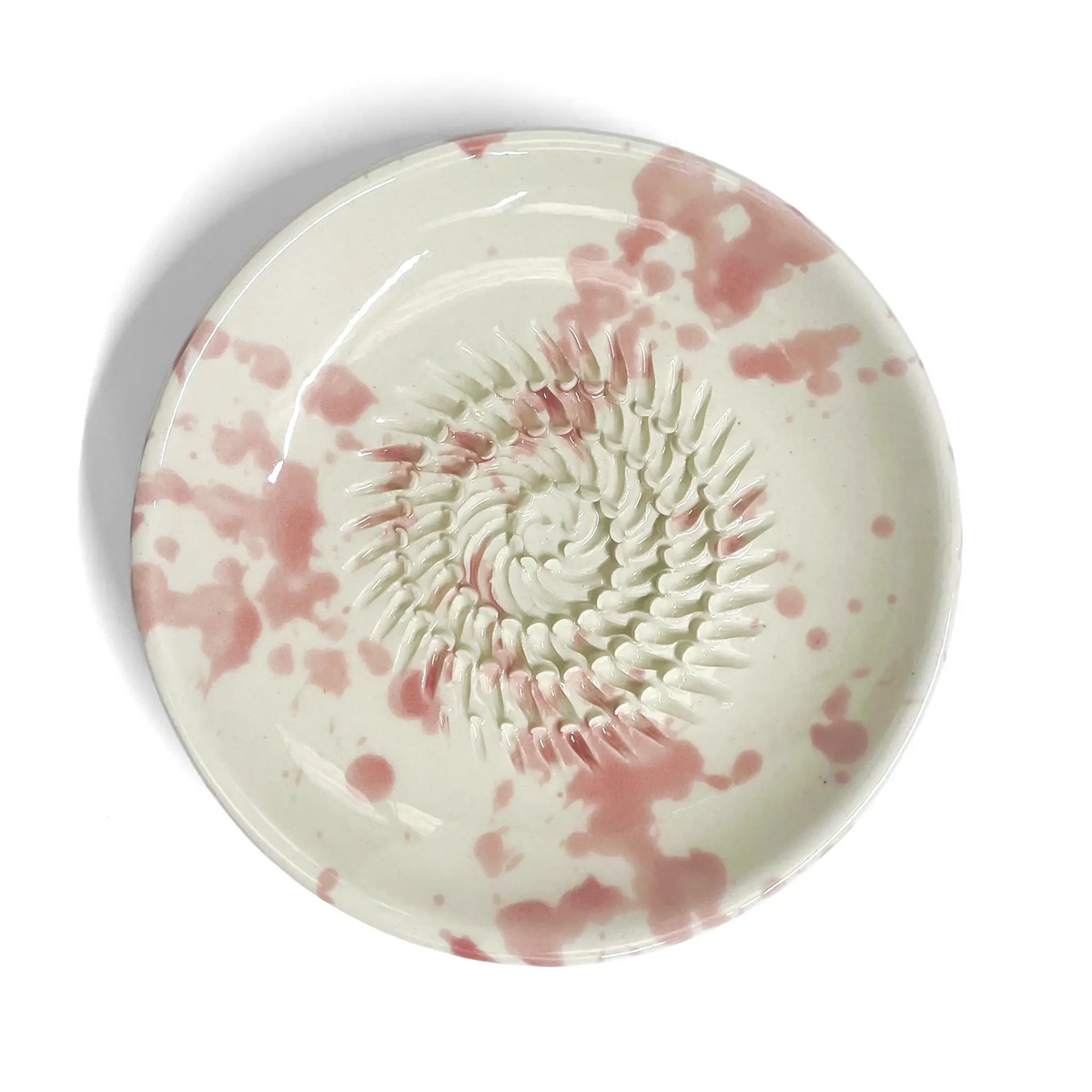 ABS Pottery - Garlic Grater Rose Splatter