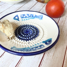 Load image into Gallery viewer, Handmade Ceramic Garlic and Vegetable Rub Plate, Garlic Grater Plate, Mother&#39;s Day Gift

