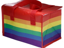 Load image into Gallery viewer, Rainbow or Meadow Bee Design Picnic Cool Bag made from Recycled Plastic Bottles - Insulated Lunch Bag | LGBTQ+ and Pride Gifts
