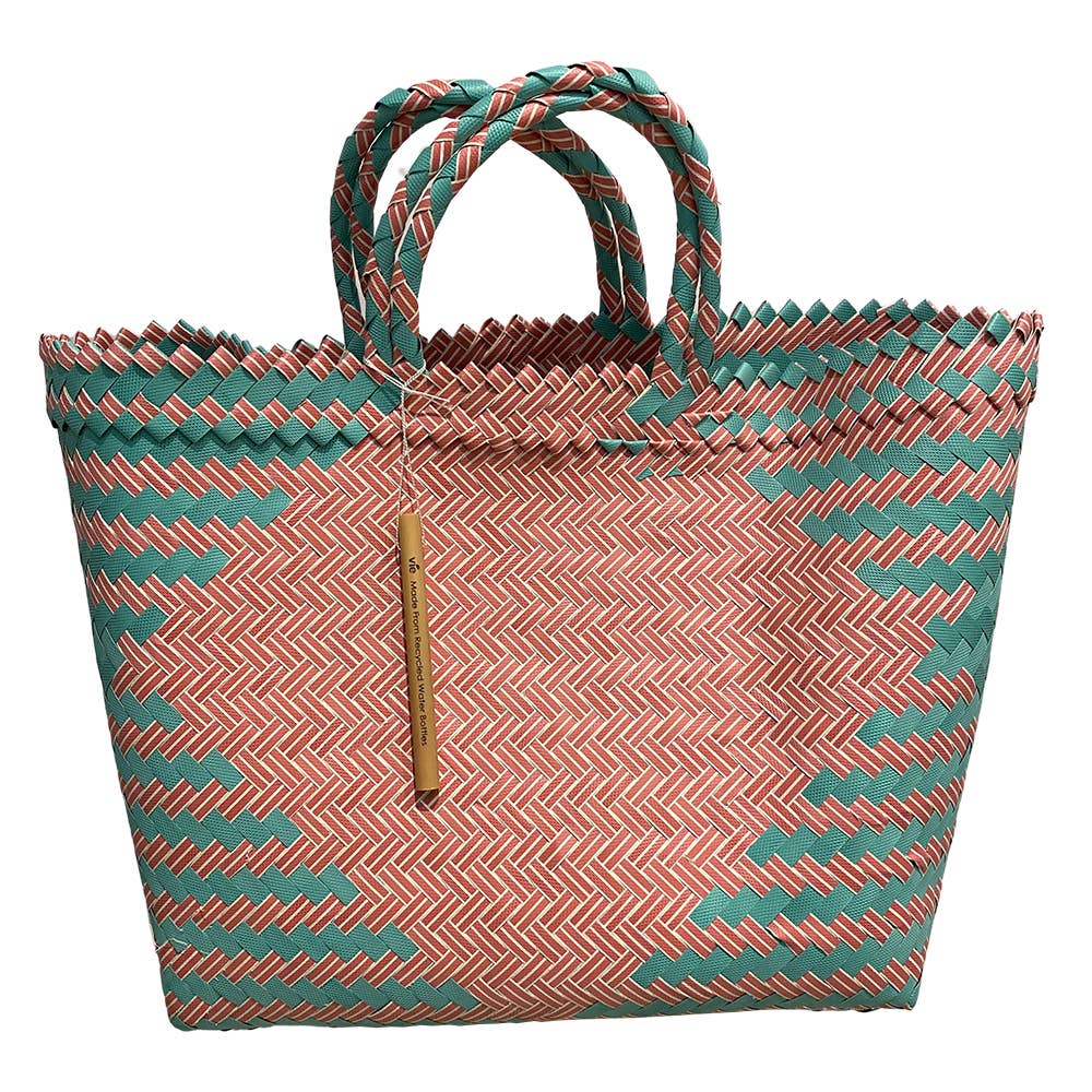 Recycled Beach Bag or Shopping Bag made from Plastic Bottles 30cm x 16cm x 30cm