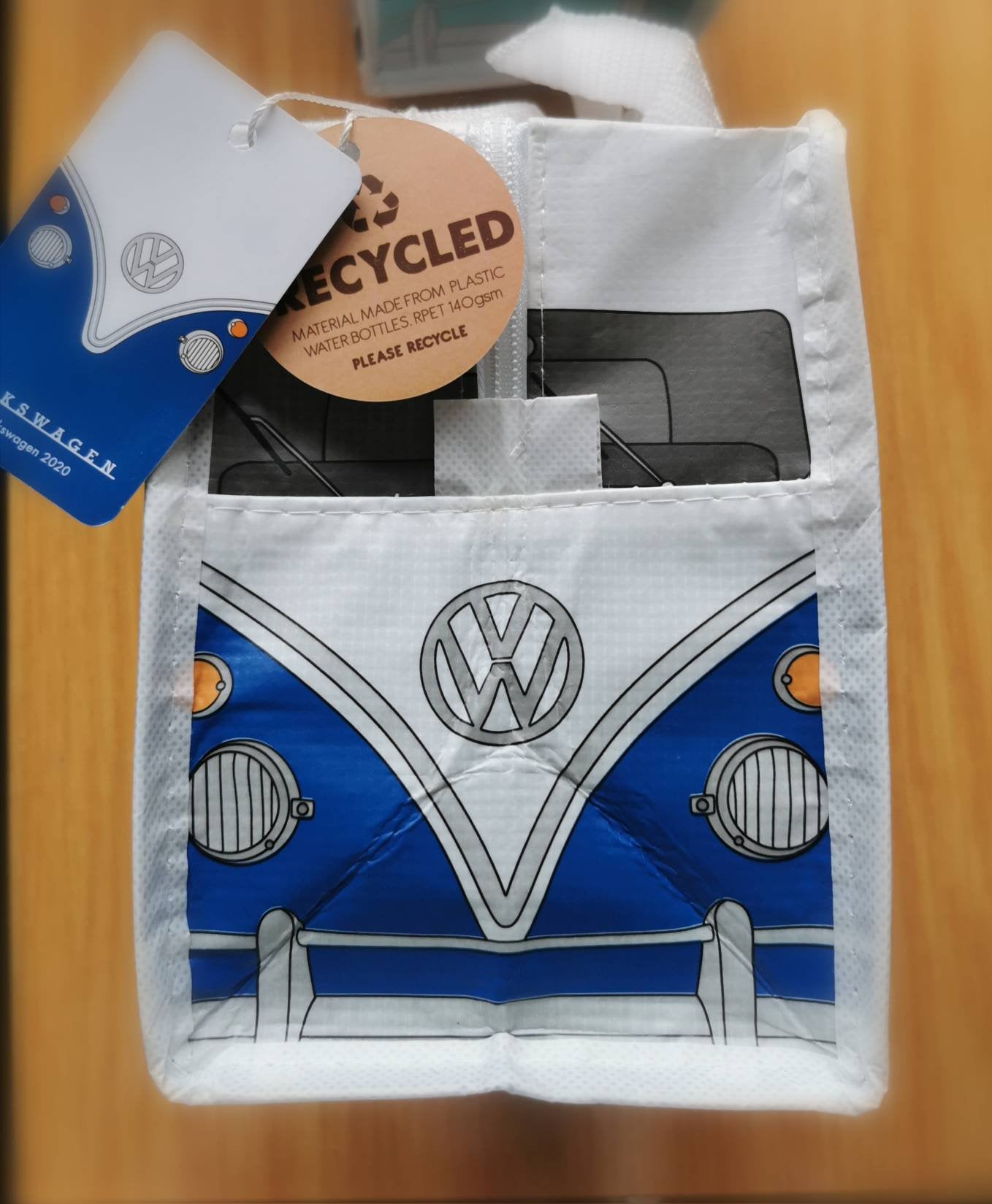VW Campervan, Fiat 500 and Other Fun Design Lunch Bags made from recycled plastic bottles