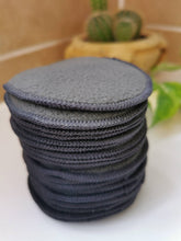 Load image into Gallery viewer, Reusable Make Up Wipes | 5 Bamboo Charcoal Pads + Wash Bag
