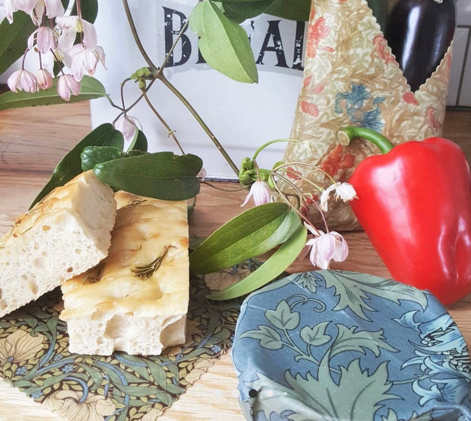 Pretty Print Set of 3 (S,M,L) Beeswax Wraps | Eco Friendly Sandwich Wraps