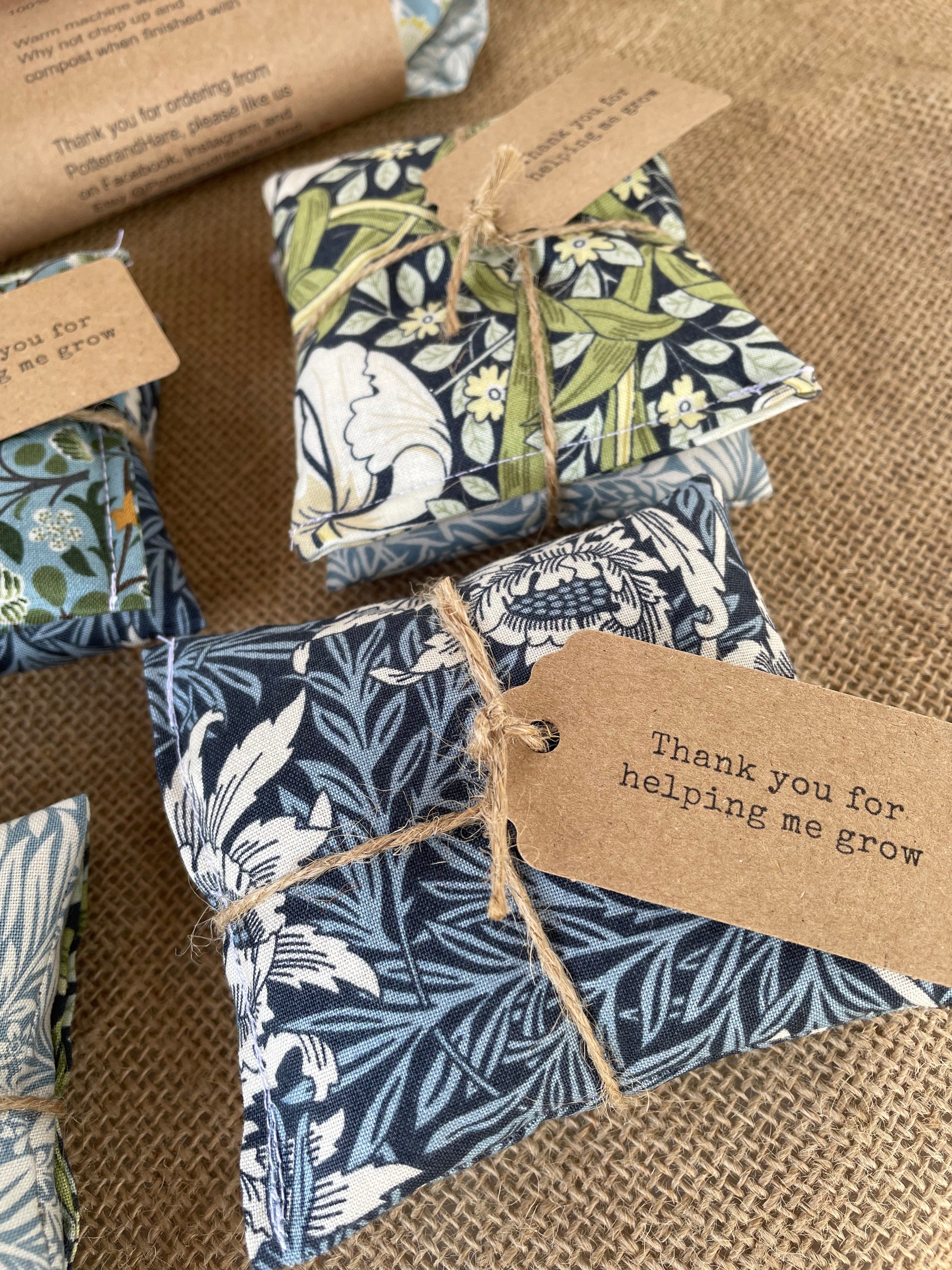 William Morris Lavender Bags Handmade in UK | Eco Air Freshener and Drawer Scents